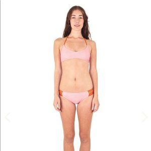 MOLLUSK Left Point Bikini Top Salmon/Copper XS NWT